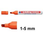 Permanent marker 1 - 5mm chisel | Edding 3300 | orange image