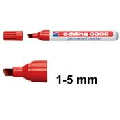 Permanent marker 1 - 5mm chisel | Edding 3300 | red image