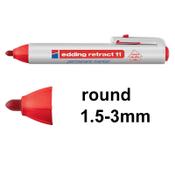 Permanent marker 3mm |  Edding Retract 11 | red image
