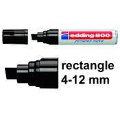 Permanent marker 4 - 12mm chisel | Edding 800 | black image