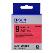 Epson LK 3RBP black on pastel red tape, 9mm (original Epson) image