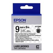 Epson LK 3TBW adhesive black on transparent tape, 9mm (original Epson) image