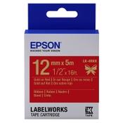 Epson LK 4RKK gold on red satin ribbon tape, 12mm (original Epson) image