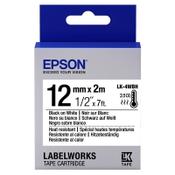 Epson LK 4WBH heat-resistant black on white tape, 12 mm (original) image