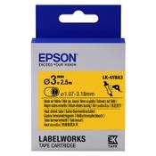 Epson LK 4YBA3 black on yellow heat shrink tape, 3mm (original Epson) image