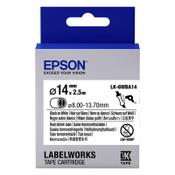 Epson LK-6WBA14 heat shrink tube black on white 14 mm (original Epson) image