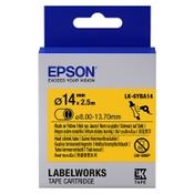 Epson LK 6YBA14 black on yellow heat shrink tape, 14mm (original) image