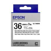 Epson LK-7WBVN black on white tape, 36mm (original Epson) image