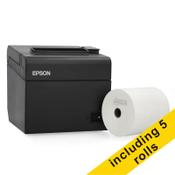 Epson TM-T20III (011) receipt printer + thermal till rolls (80x80x12mm, 5-pack) image