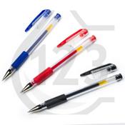 Gel pen | 0.6mm | blue/black/red | 123ink | 3-pack image