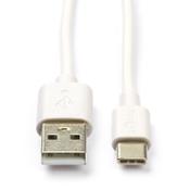 USB-A to USB-C cable (3m, USB 2.0) | Goobay | white image