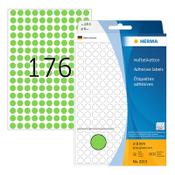 Herma 2215 round green multipurpose labels, Ø 8mm (5,632 labels) image