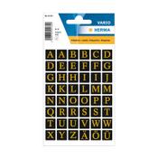Herma 4130 black/gold AZ labels, 13mm x 13mm (96 labels) image