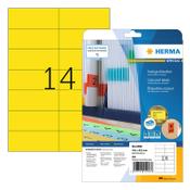 Herma 5058 yellow A4 removable labels, 105mm x 42.3mm (280 labels) image