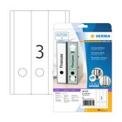 Herma 5135 white A4 self-adhesive wide printable spine labels, 61mm x 297mm (75 labels)