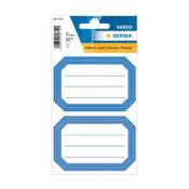 Herma 5714 white/blue book labels, 82mm x 55mm (12 labels)