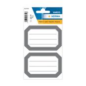 Herma 5719 white/grey book labels, 82mm x 55mm (12 labels) image