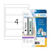 Herma 8621 white A4 wide self-adhesive printable spine labels, 61mm x 192mm (40 labels)