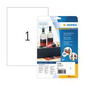 Herma 8895 white A4 high-gloss labels, 210mm x 297mm (10 labels)