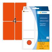 Label multi-purpose sticker sheets 52mm x 82mm | red | Herma 2492 | 128 labels image