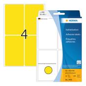 Label multi-purpose sticker sheets 52mm x 82mm | yellow | Herma 2491 | 128 labels image