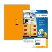 Permanent labels (210 x 297mm, orange) | Herma 5149 | 20 labels image