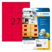 Permanent labels (63.5 x 29.6mm, neon red) | Herma 5045 | 540 labels image