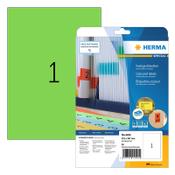 Removable labels (210 x 297mm, green) | Herma 4424 | 20 labels image