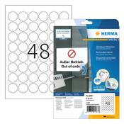 Removable round labels (Ø 30m) | Herma 4387 | 1,200 labels image