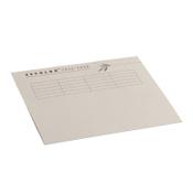 Cardboard Tree Free folio inlay folder with line print and tab border | Jalema Secolor grey | 10-pack