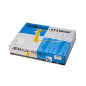 Jalema yellow/white archive binder clip with self-adhesive strip (100-pack)