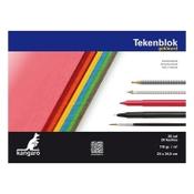 Drawing pad 24 x 34.5cm (coloured, 110 grams) | Kangaro | 20 sheets image