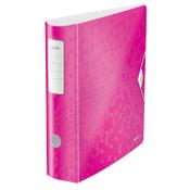 A4 lever arch file (75mm) | plastic | Leitz 1106 Active WOW metallic pink image