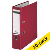 A4 lever arch file | Leitz 1010 plastic | red 80mm | 10-pack image