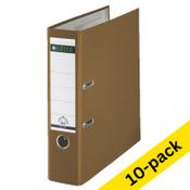 A4 lever arch file (80mm) | plastic | Leitz 1010 brown | 10-pack