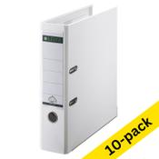 A4 lever arch file (80mm) | plastic | Leitz 1010 white | 10-pack image