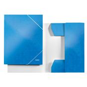 Elastic folder A4 (3-flap) | blue cardboard | Leitz WOW image