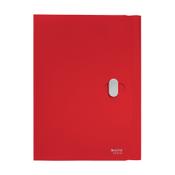 Plastic 3-flap folder with closure | A4 | Leitz Recycle red image