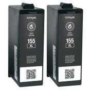 Lexmark 14N1811E (#155XL) extra high capacity black ink cartridge 2-pack (original Lexmark) image