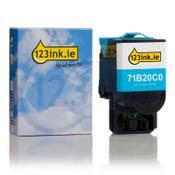 Lexmark 71B20C0 cyan toner (123ink version) image