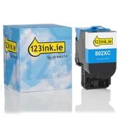 Lexmark 802XC (80C2XC0) extra high capacity cyan toner (123ink version) image