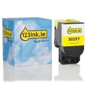 Lexmark 802XY (80C2XY0) extra high capacity yellow toner (123ink version) image