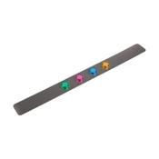 Magnetic wall strip + 4 magnets (stainless steel) | 50cm x 5cm | 123ink
