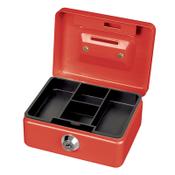 Cash box with coin slot (steel, 12.5 x 9.5 x 6cm) | Maul | red