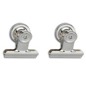 Foldback clip with magnet 50mm | silver | Maul | 2-pack image