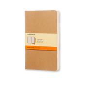 Notebook lined 13 x 21cm | brown | Moleskine L soft cover | 3-pack image