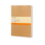Notebook lined 19 x 25cm | brown | Moleskine XL soft cover | 3-pack image
