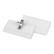 Name badge with combi-clip | 75 x 40mm | 123ink | 25-pack image