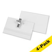 Name badge with combi-clip | 90 x 57mm | 123ink | 25-pack x4 image