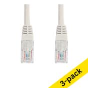 Network cable (10m) | Cat6 U/UTP | 123ink grey | 3-pack image